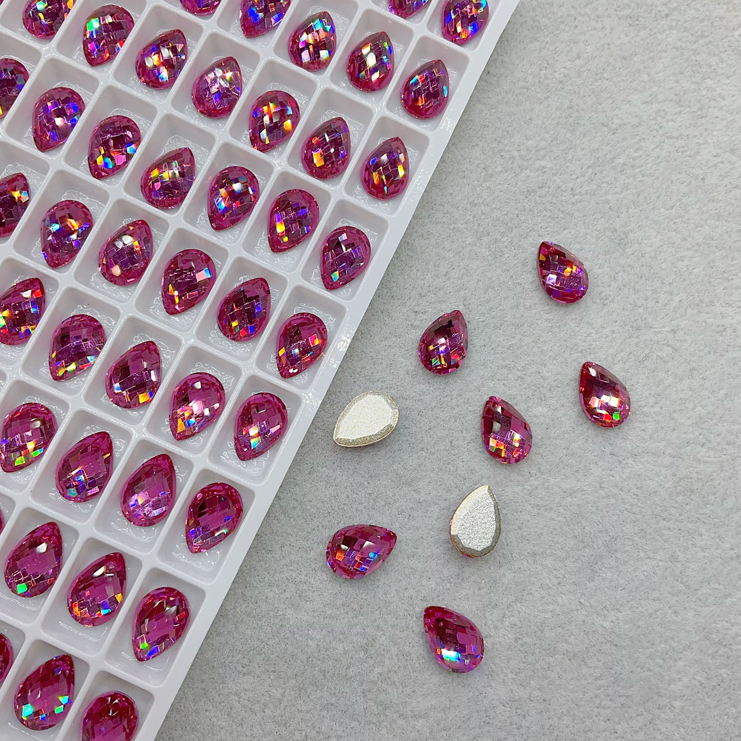 Exclusive 7*10mm Tear Drop Flat Back Pear K9 Crystal Nail&DIY Rhinestone