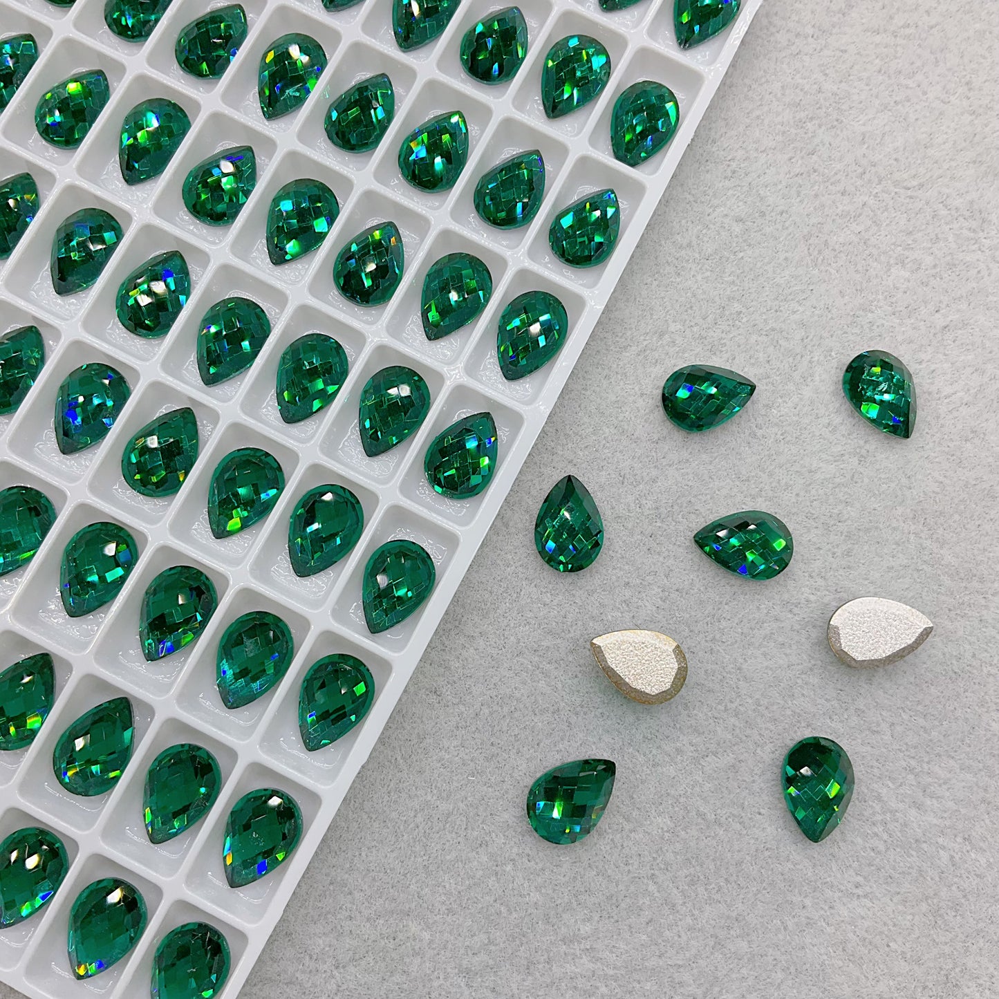 Exclusive 7*10mm Tear Drop Flat Back Pear K9 Crystal Nail&DIY Rhinestone
