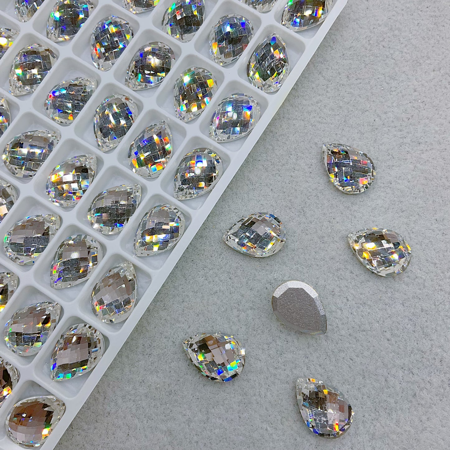 Exclusive 7*10mm Tear Drop Flat Back Pear K9 Crystal Nail&DIY Rhinestone