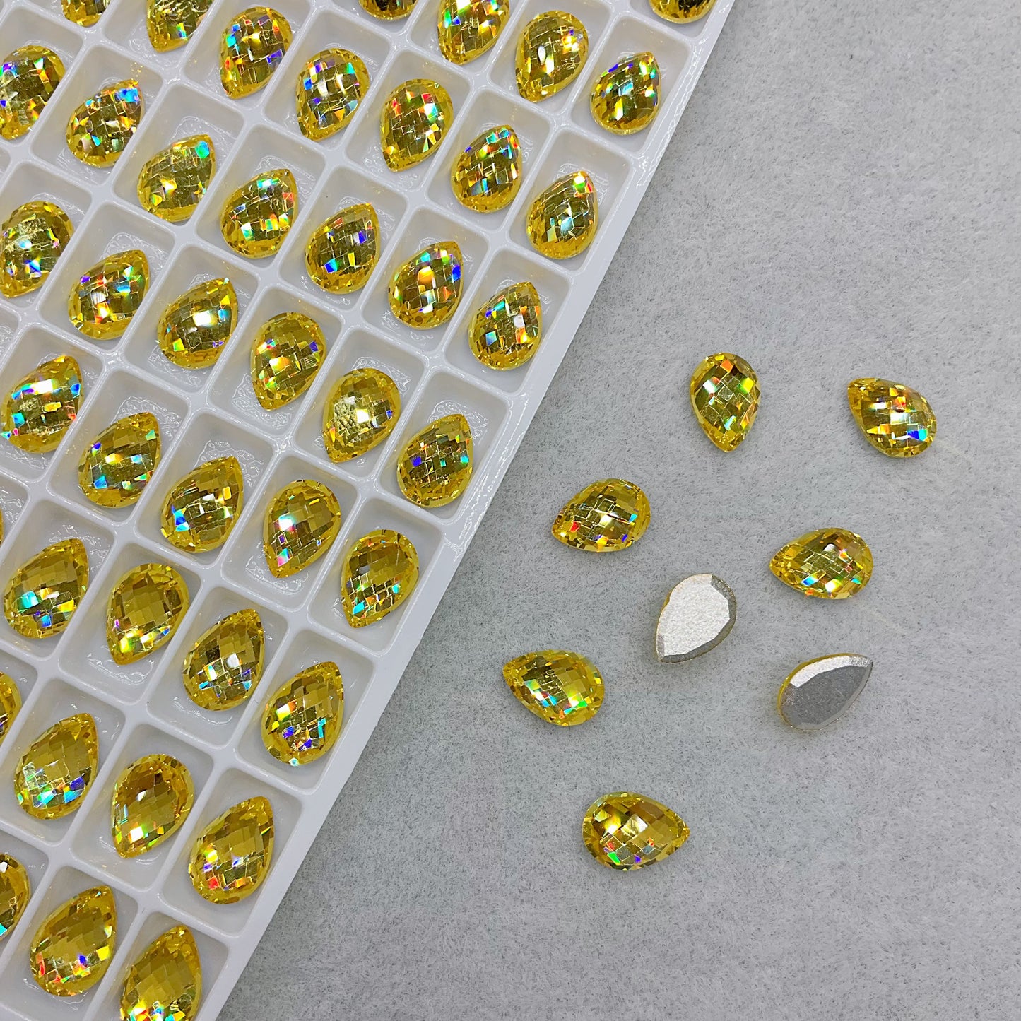 Exclusive 7*10mm Tear Drop Flat Back Pear K9 Crystal Nail&DIY Rhinestone