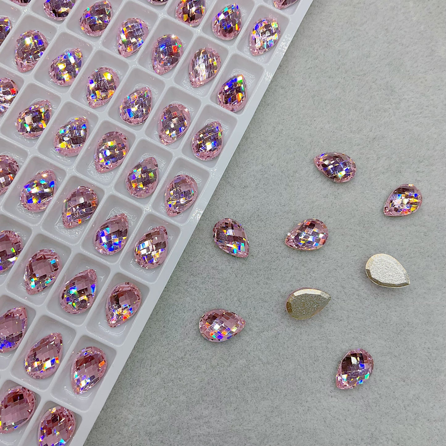 Exclusive 7*10mm Tear Drop Flat Back Pear K9 Crystal Nail&DIY Rhinestone