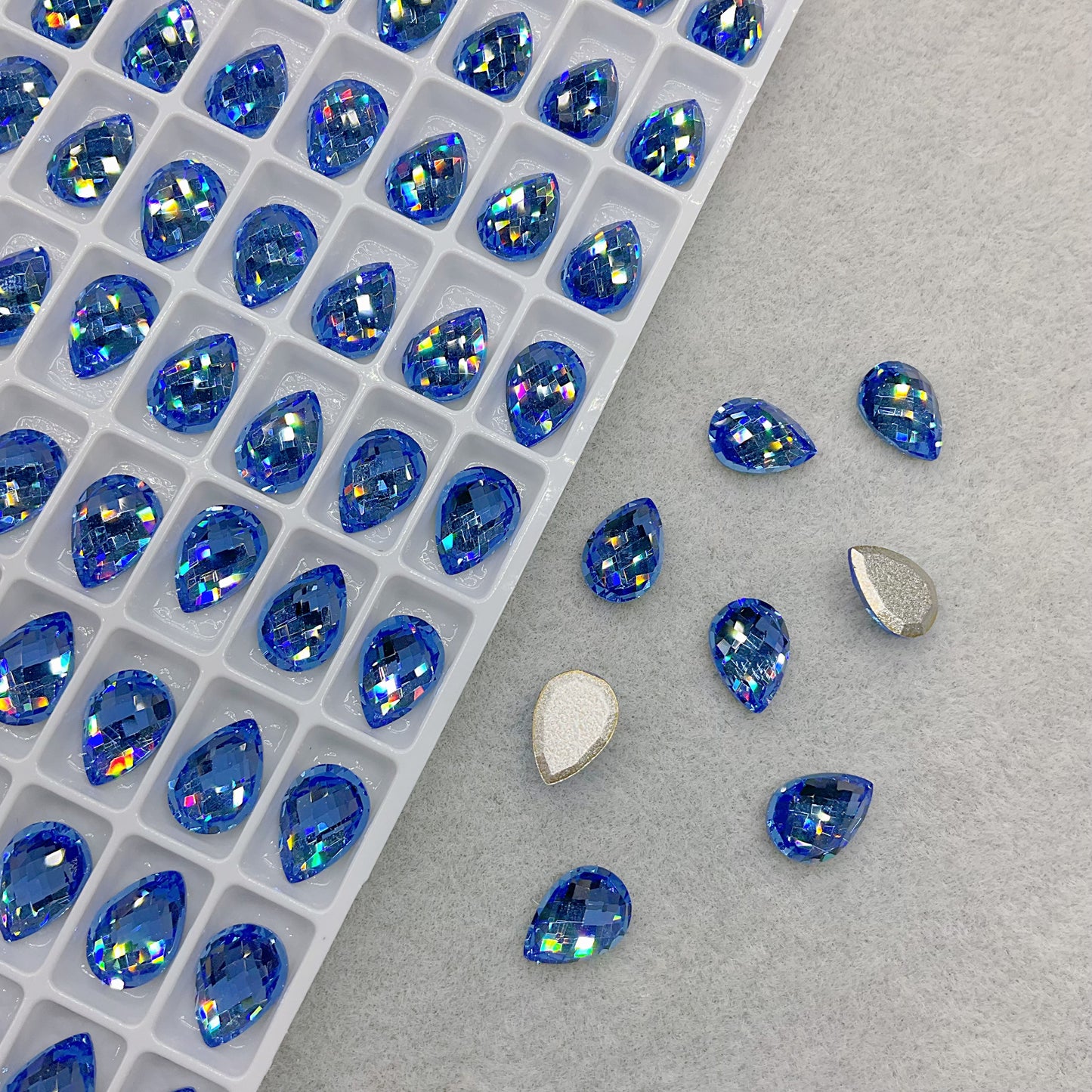 Exclusive 7*10mm Tear Drop Flat Back Pear K9 Crystal Nail&DIY Rhinestone