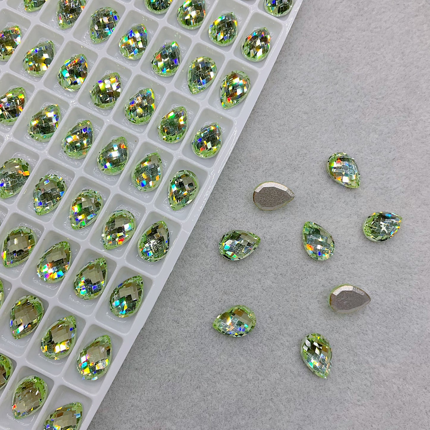 Exclusive 7*10mm Tear Drop Flat Back Pear K9 Crystal Nail&DIY Rhinestone