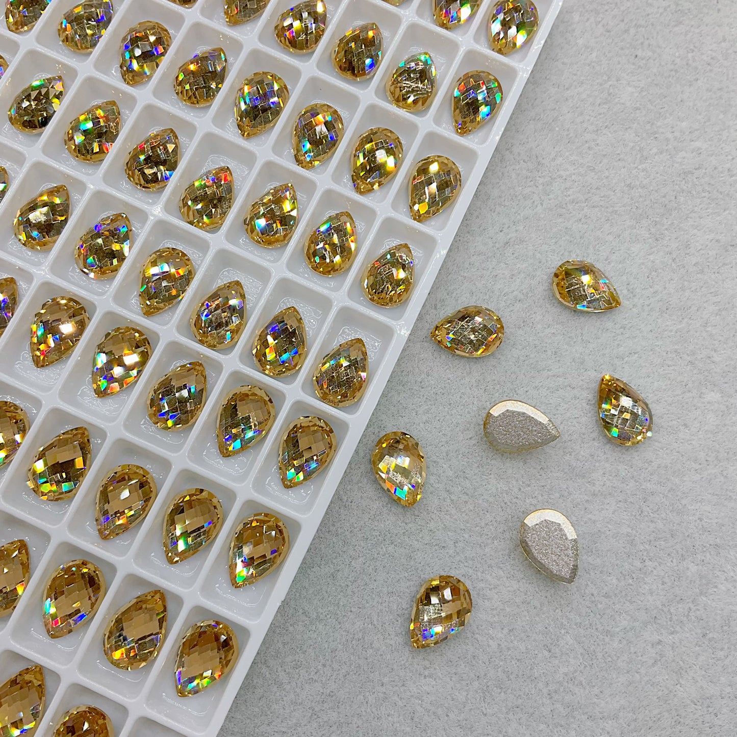 Exclusive 7*10mm Tear Drop Flat Back Pear K9 Crystal Nail&DIY Rhinestone