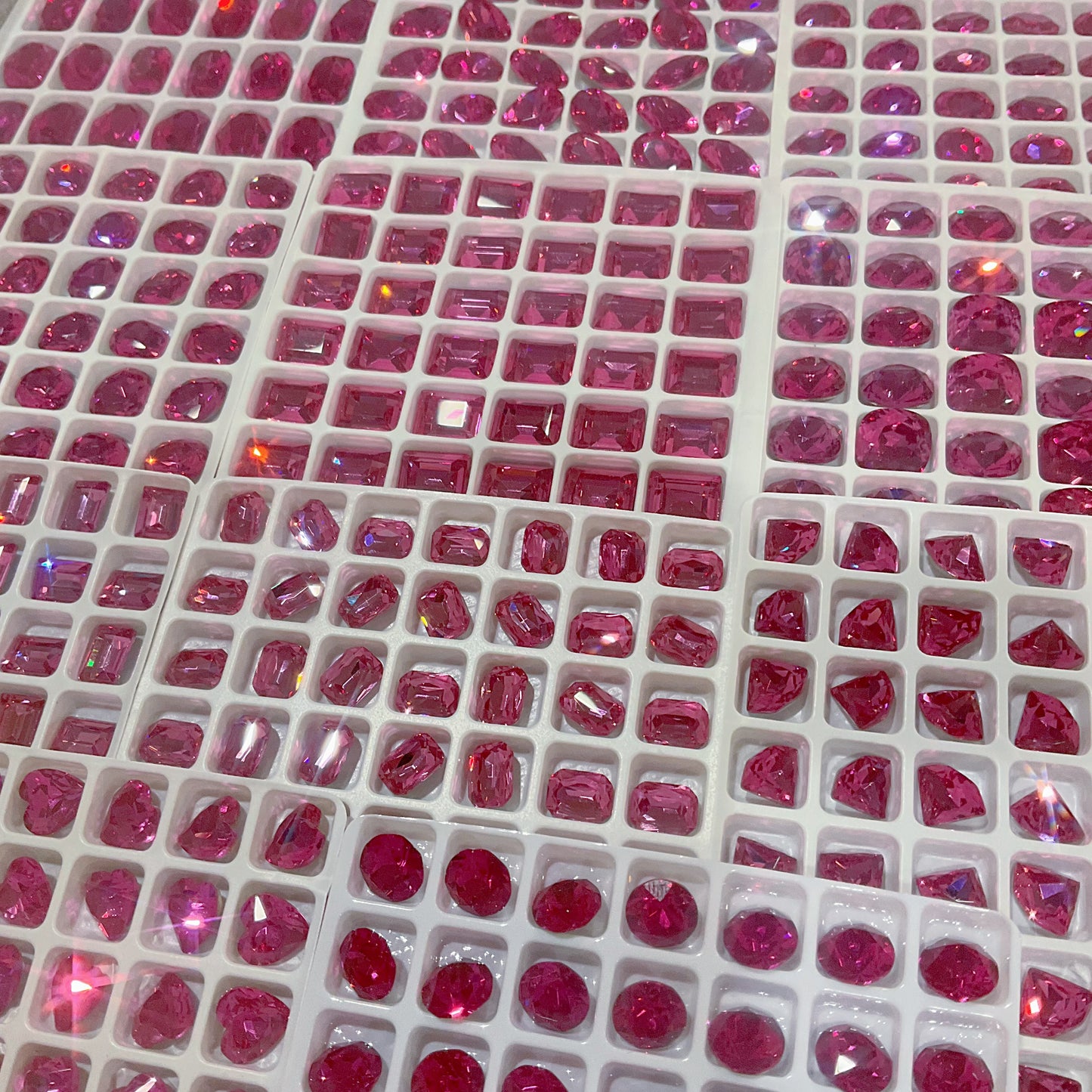 Dragon Fruit Pointed Back High Quality K9 Crystal Mixed Shapes