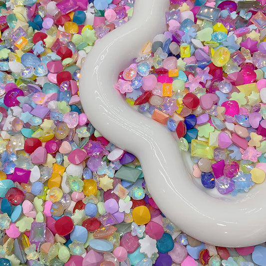 Mocha K9 Crystal Pointed Back Mixed Shapes Nail&DIY Art Gems