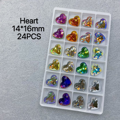 High Quality Sew-On K9 Crystal Mixed Colors