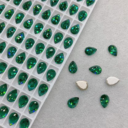 Exclusive 7*10mm Tear Drop Flat Back Pear K9 Crystal Nail&DIY Rhinestone