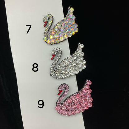 Swan Snap Hair Clips