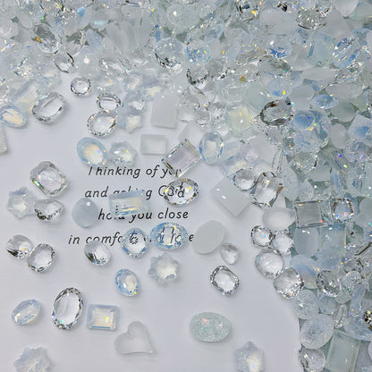 Iceland K9 Crystal Pointed Back Unfoiled Mix Shape Nail&DIY Rhinestone