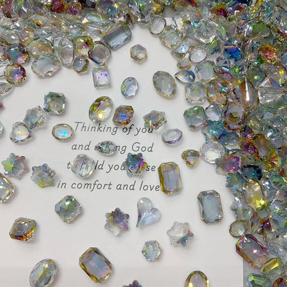 Dark Rainbow K9 Crystal Pointed Back Unfoiled Mix Shape Nail&DIY Rhinestone