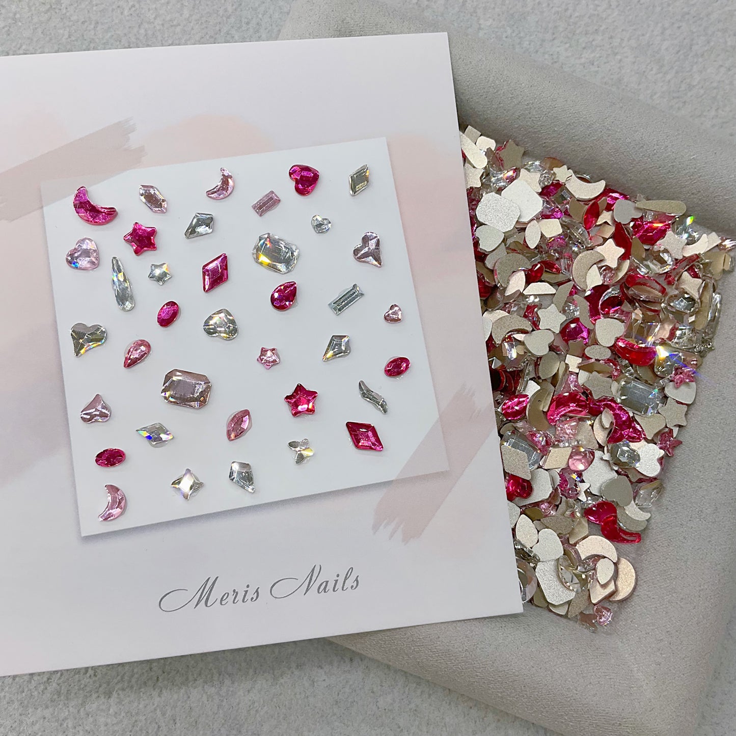 Rosy Stardust Flat Back Nail Art Glass Rhinestone