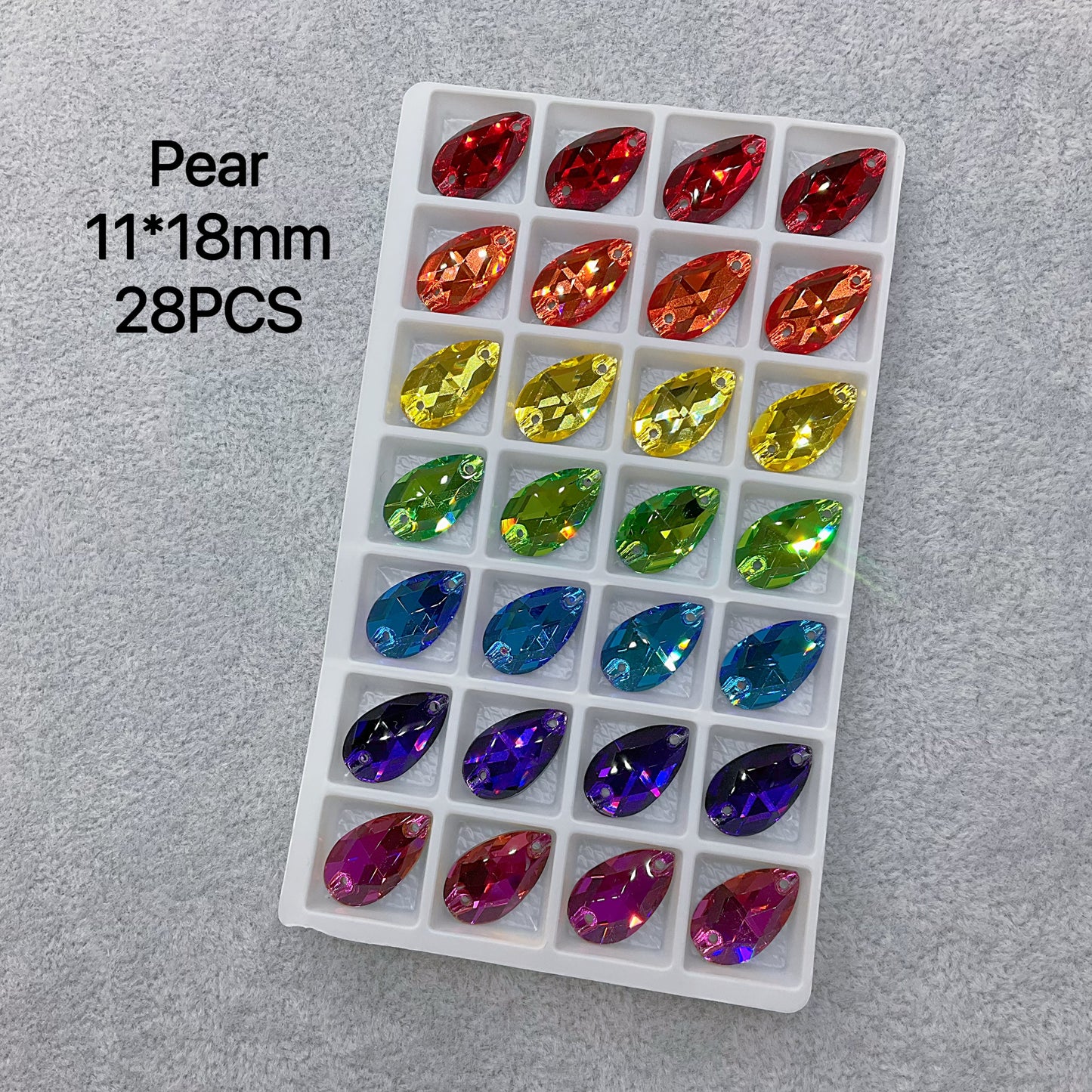 High Quality Sew-On K9 Crystal Mixed Colors