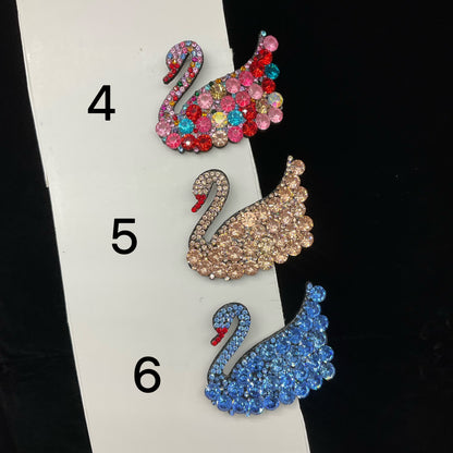 Swan Snap Hair Clips