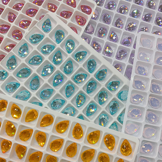 Exclusive 7*10mm Tear Drop Flat Back K9 Crystal Nail&DIY Rhinestone
