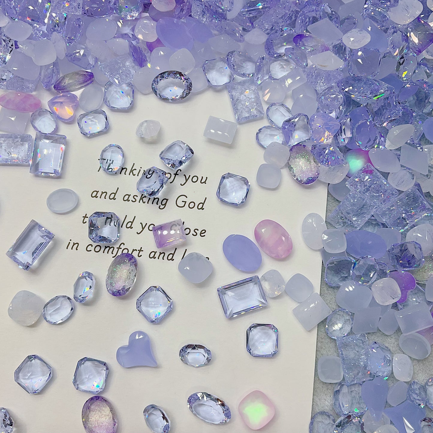 Lavender Mist K9 Crystal Pointed Back Unfoiled Mix Shape Nail&DIY Rhinestone