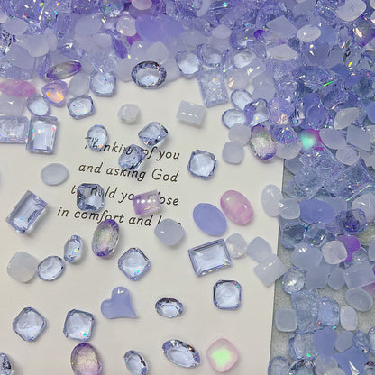 Lavender Mist K9 Crystal Pointed Back Unfoiled Mix Shape Nail&DIY Rhinestone