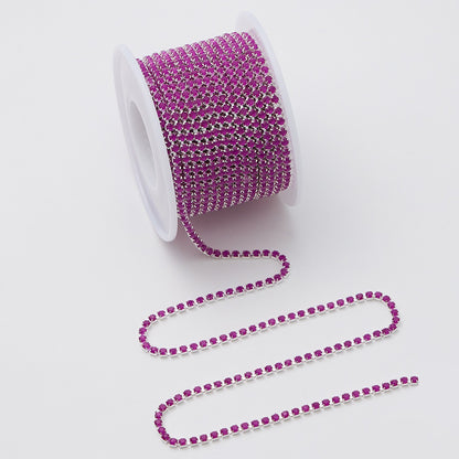 10 Yards Neon Mocha Glass Rhinestone