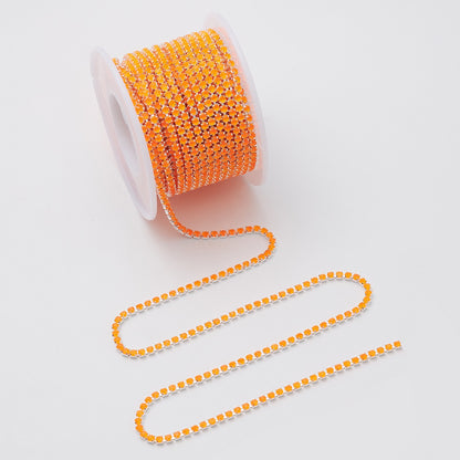 10 Yards Neon Mocha Glass Rhinestone