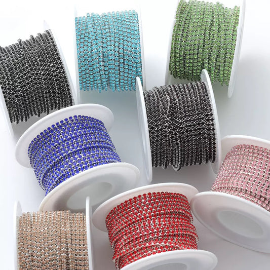 10 Yards Glass Rhinestone Chain