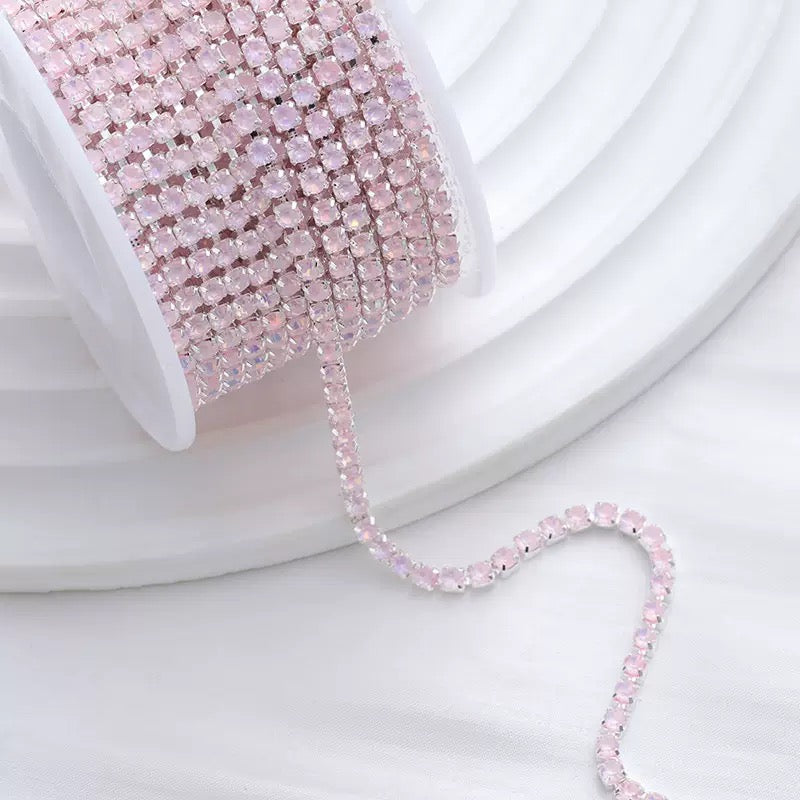 10 Yards Mocha Glass Rhinestone Chain