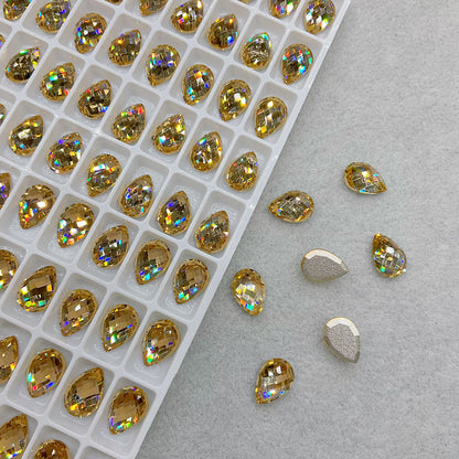 Exclusive 7*10mm Tear Drop Flat Back Pear K9 Crystal Nail&DIY Rhinestone