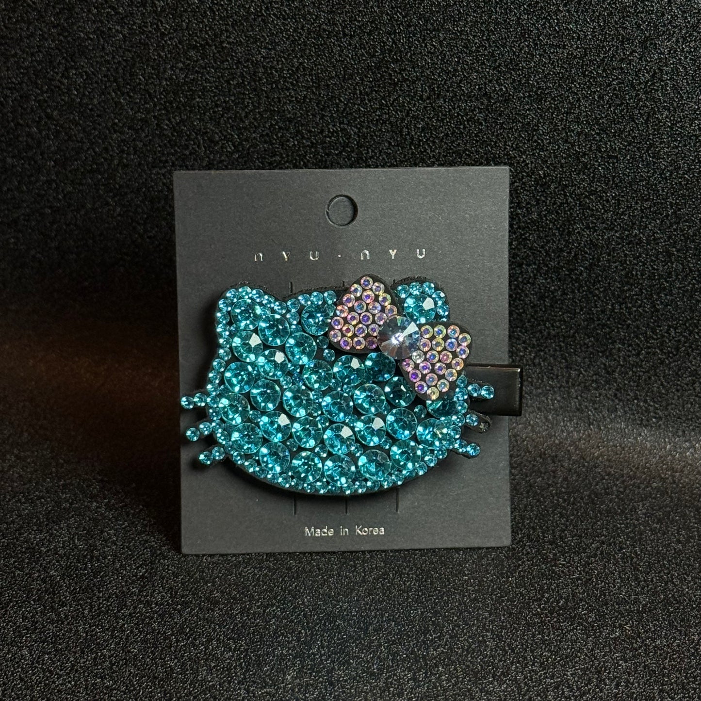 HK Hair Clips Cat with Bows K9 Crystal