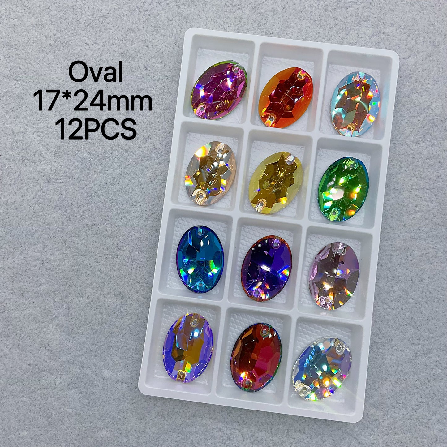 High Quality Sew-On K9 Crystal Mixed Colors