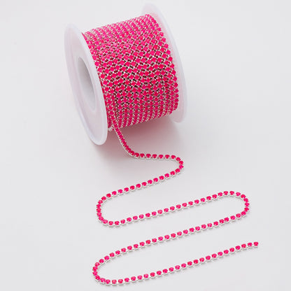 10 Yards Neon Mocha Glass Rhinestone