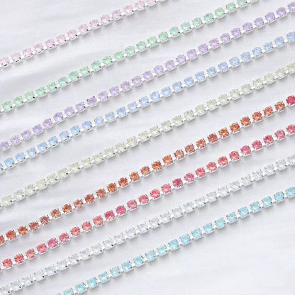 10 Yards Mocha Glass Rhinestone Chain