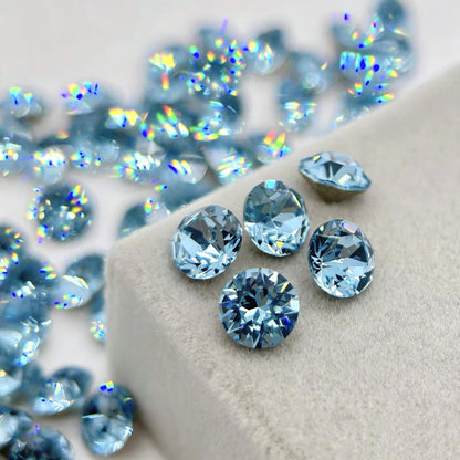 SS39 Aquamarine 202 Swarovski 1088 XIRIUS Chaton Foiled & Pointed Back